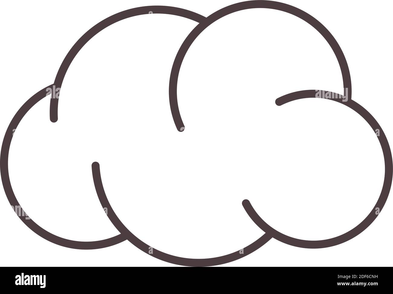 weather cloud sky seasonal vector illustration line icon style Stock ...