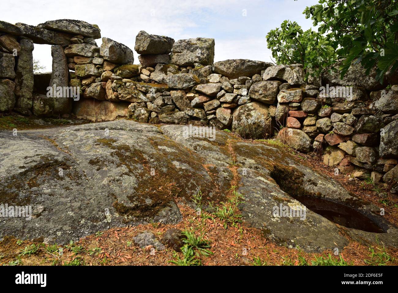 Popular architecture. Winery building with granite blocks. Mamoles