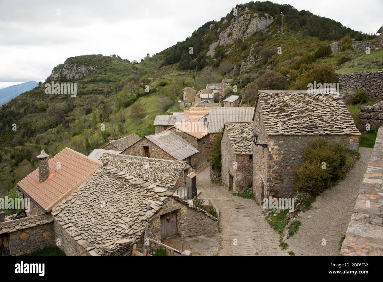 Tella, Tella-Sin minicipality. Sobrarbe, Huesca province, Aragon, Spain. Stock Photo