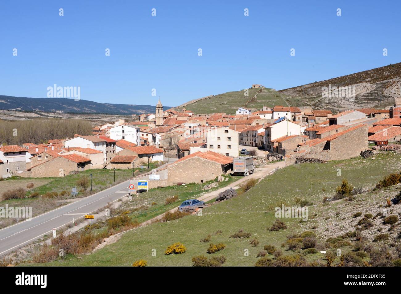Fortanete, Maestrazgo, Teruel province, Aragon, Spain. Stock Photo
