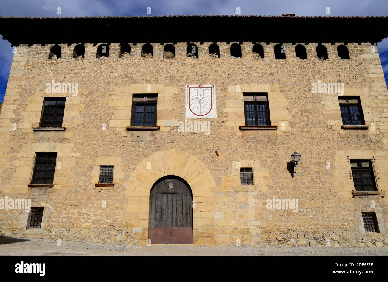 Mirambel, Casa Aliaga. Alto Maestrazgo, Teruel province, Aragon, Spain. Stock Photo