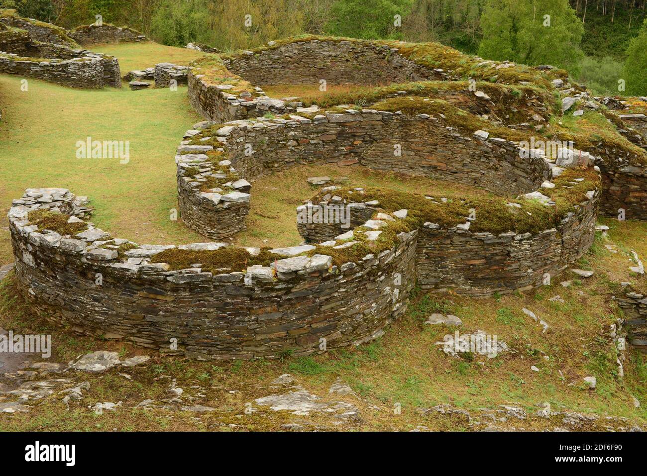 Coaña Hillfort (Iron Age). Principality of Asturias, Spain. Stock Photo
