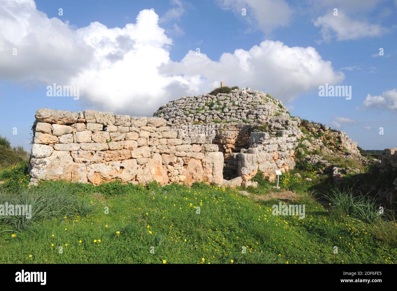 So Na Caçana, talaiotic archaeological site. Alaior, Minorca Biosphere Reserve, Balearic Islands, Spain. Stock Photo