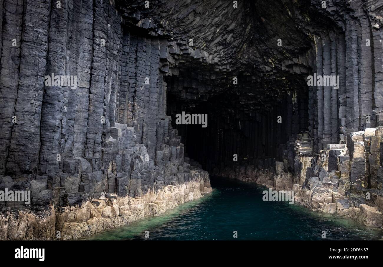Fingal's Cave on Staffa Island, near the Isle of Mull in Scotland Stock Photo Alamy