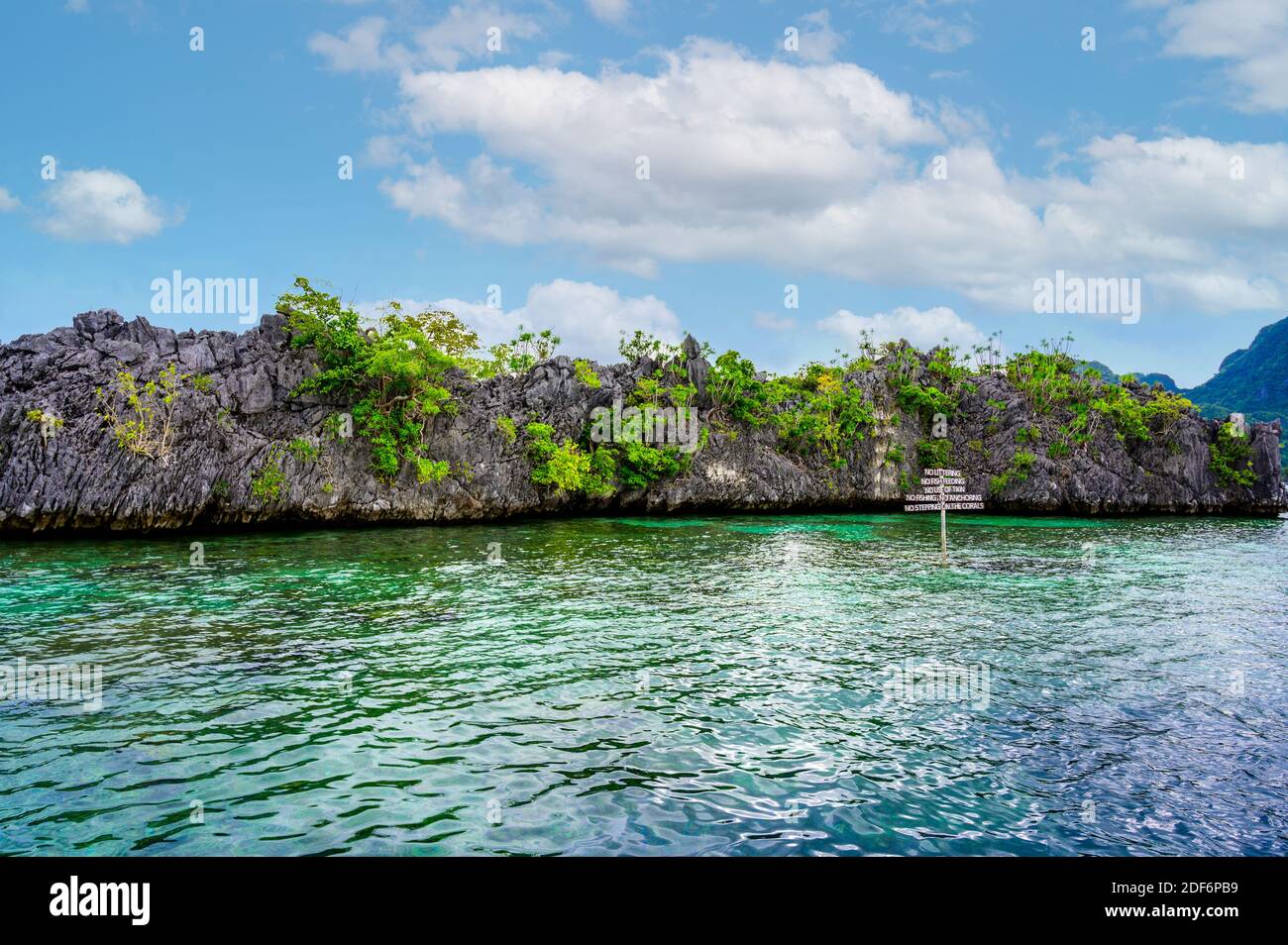 Siete pecados - marine park island Coron, Palawan, Philippines. Stock Photo