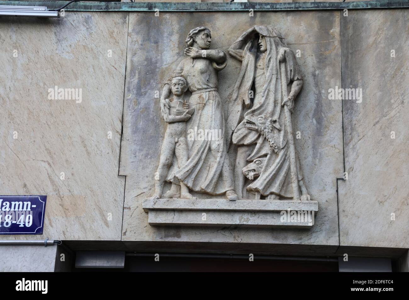 Relief by Ivar Johnsson in Gothenburg Stock Photo