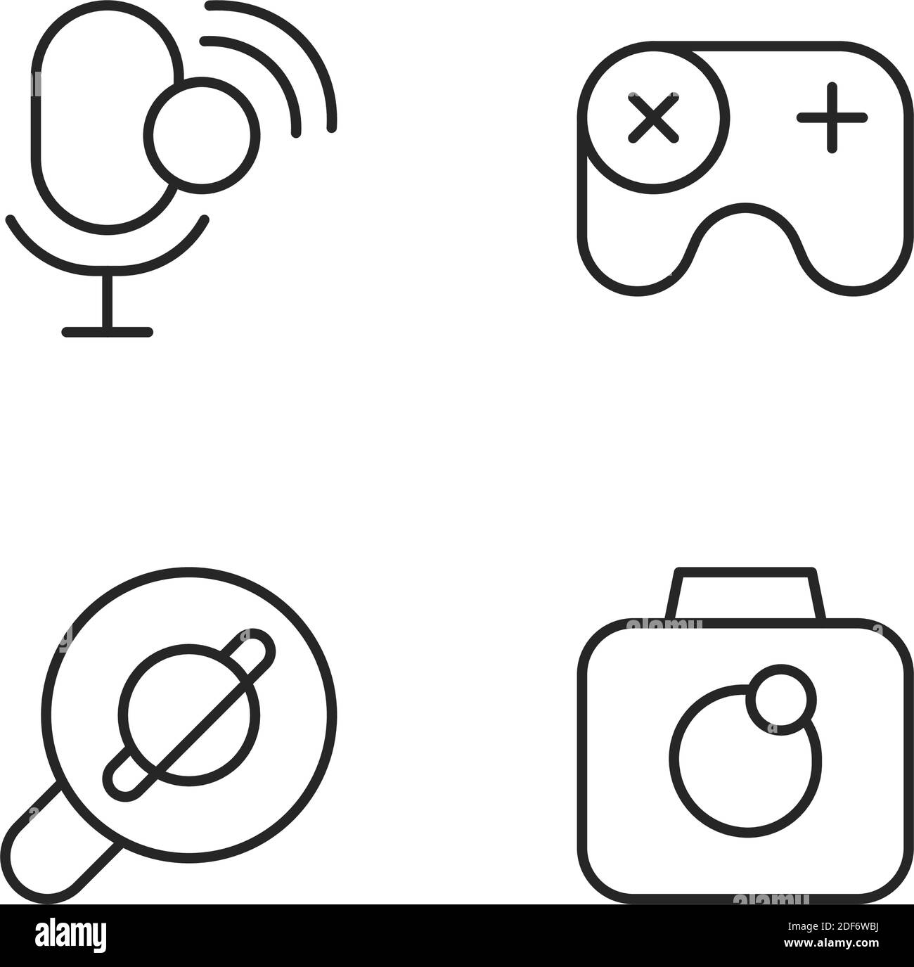 Mobile interface pixel perfect linear icons set Stock Vector Image ...
