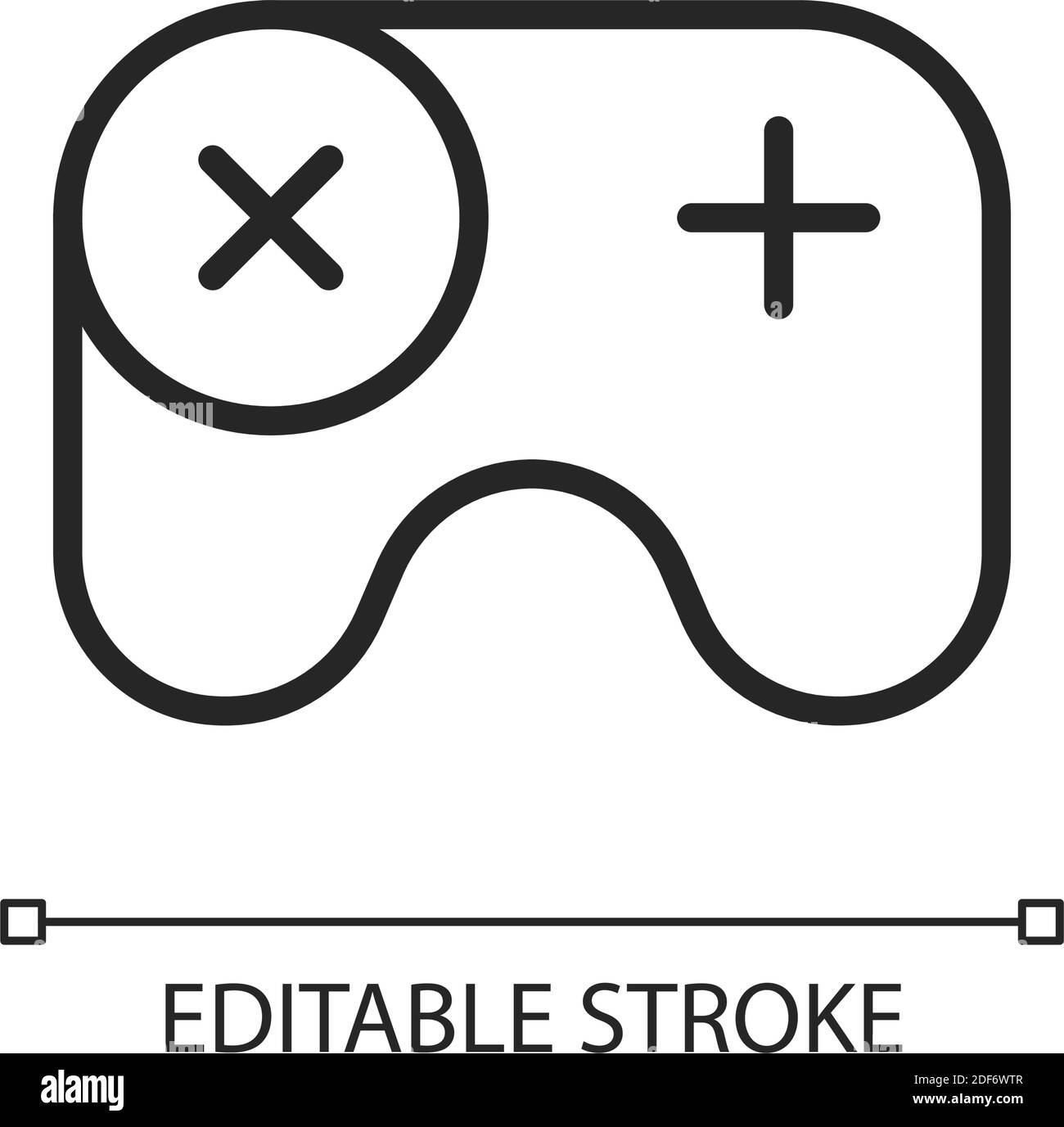 Games app pixel perfect linear icon Stock Vector Image & Art - Alamy