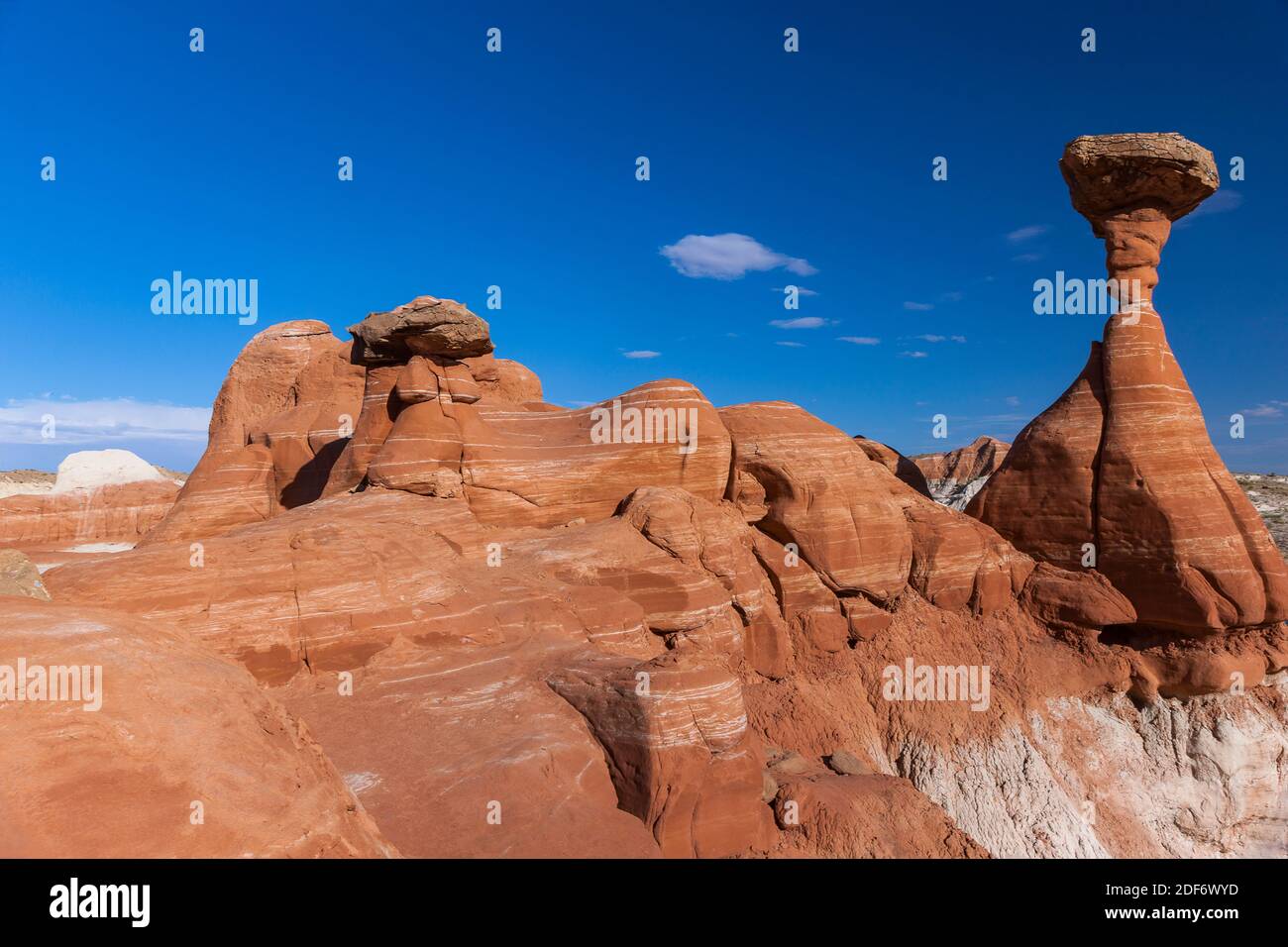Wahweap Hoodoos red sandstone landscape near Page, Arizona, United States of America Stock Photo