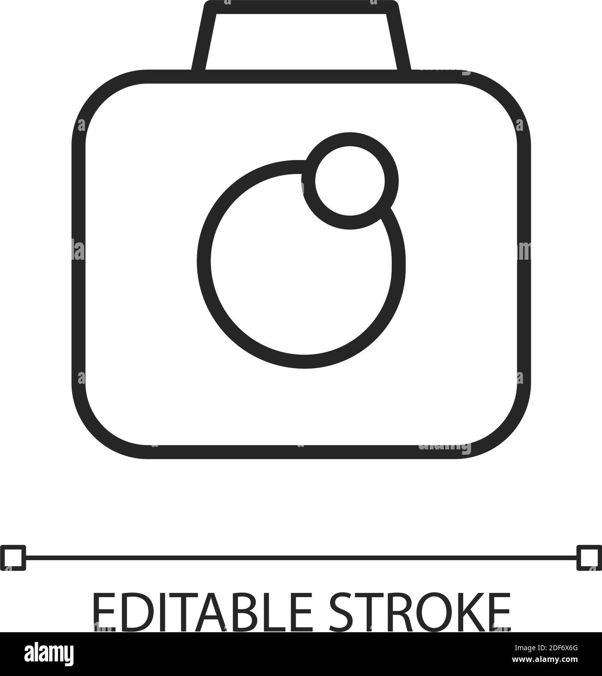 Camera app pixel perfect linear icon Stock Vector Image & Art - Alamy