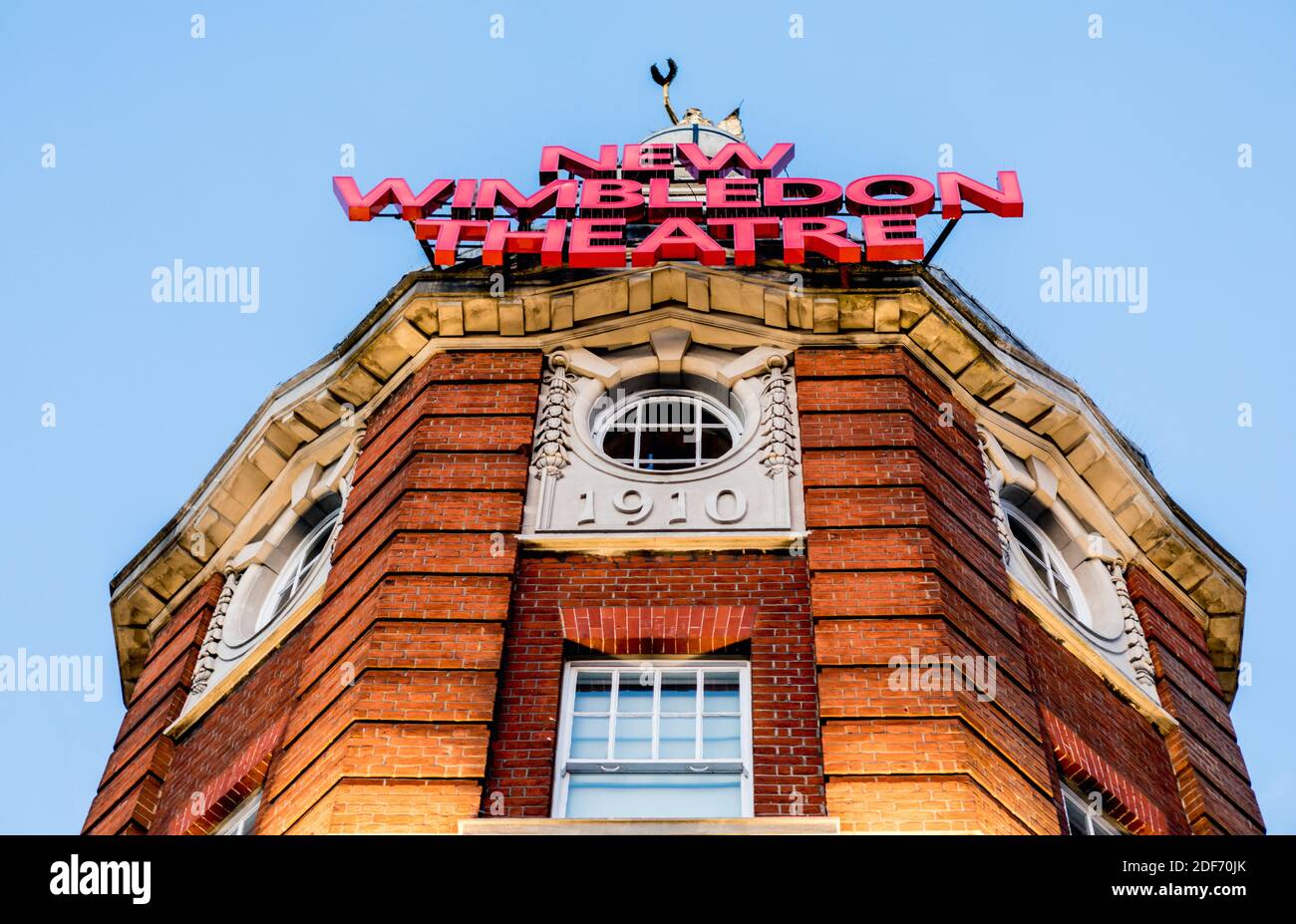 The new Wimbledon Theater At Night London UK Stock Photo