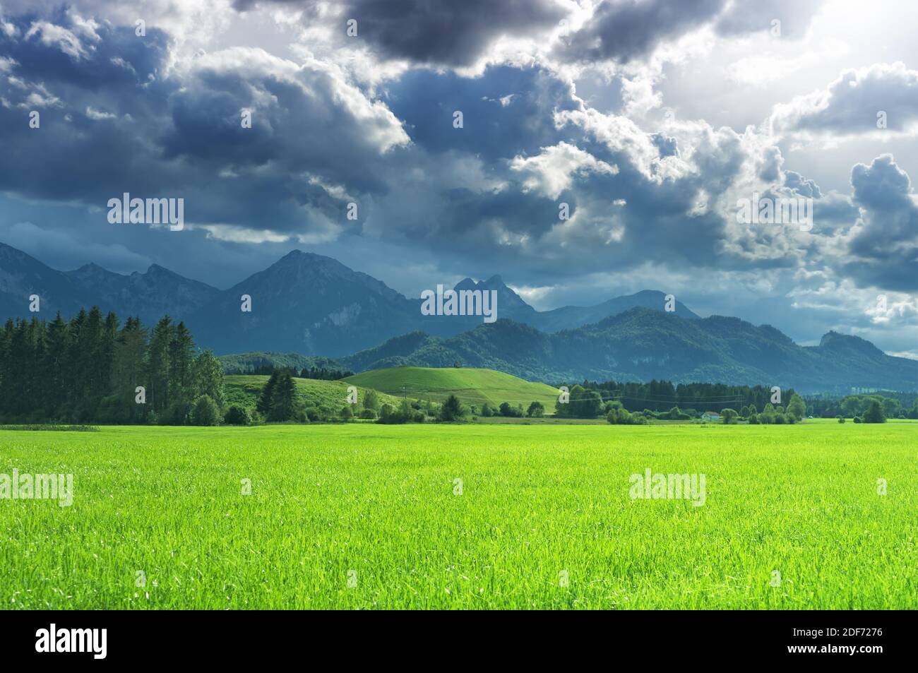 Alps mountain landscape, Bavaria Germany Stock Photo