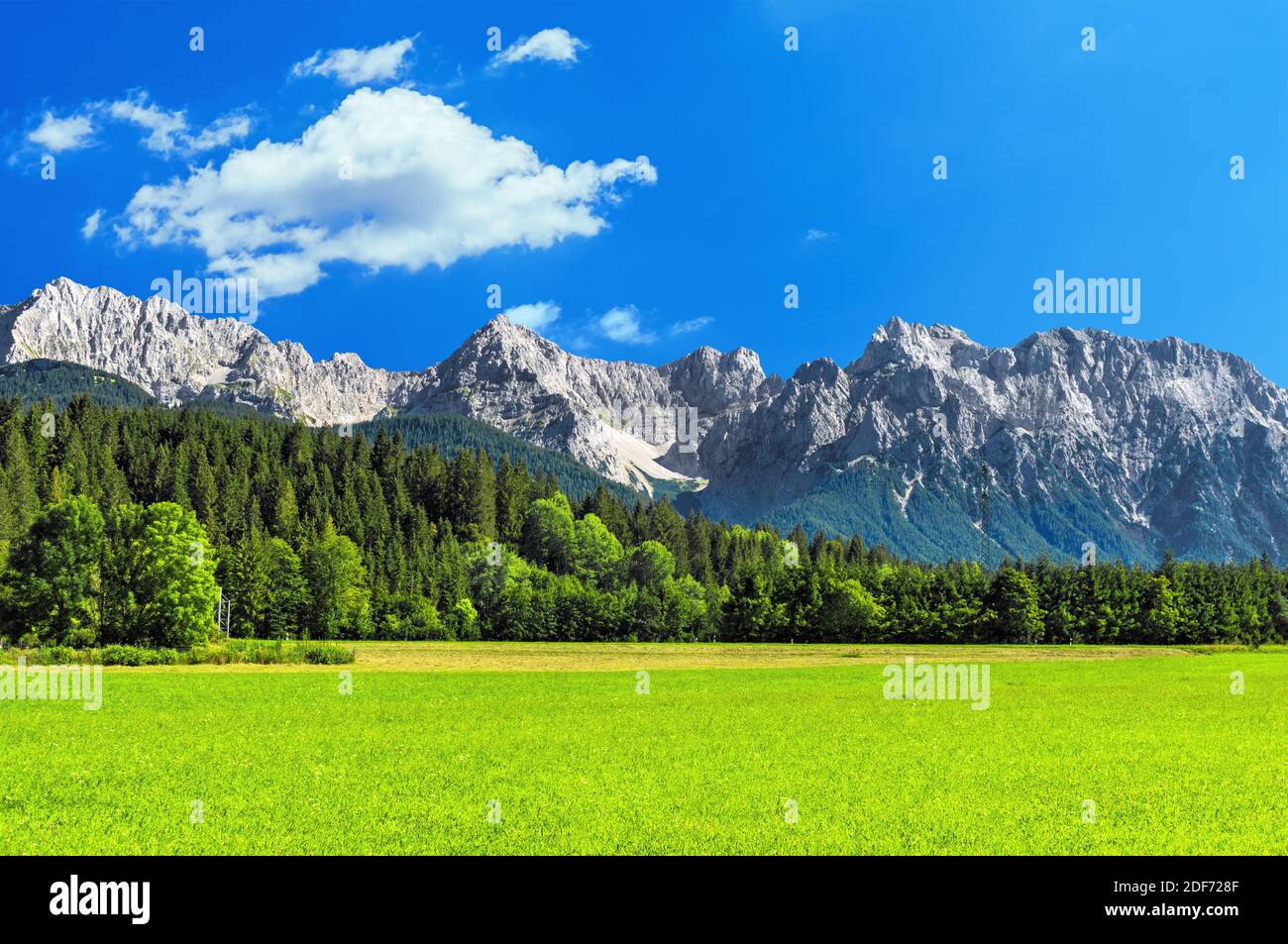 Alps mountain landscape, Bavaria Germany Stock Photo