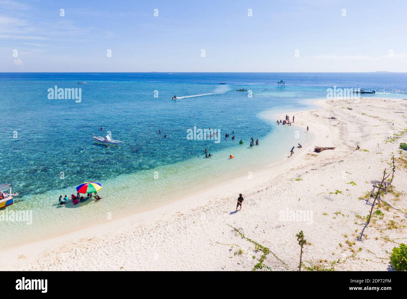 Pulau Kodingareng Keke off Makassar in Indonesia Stock Photo