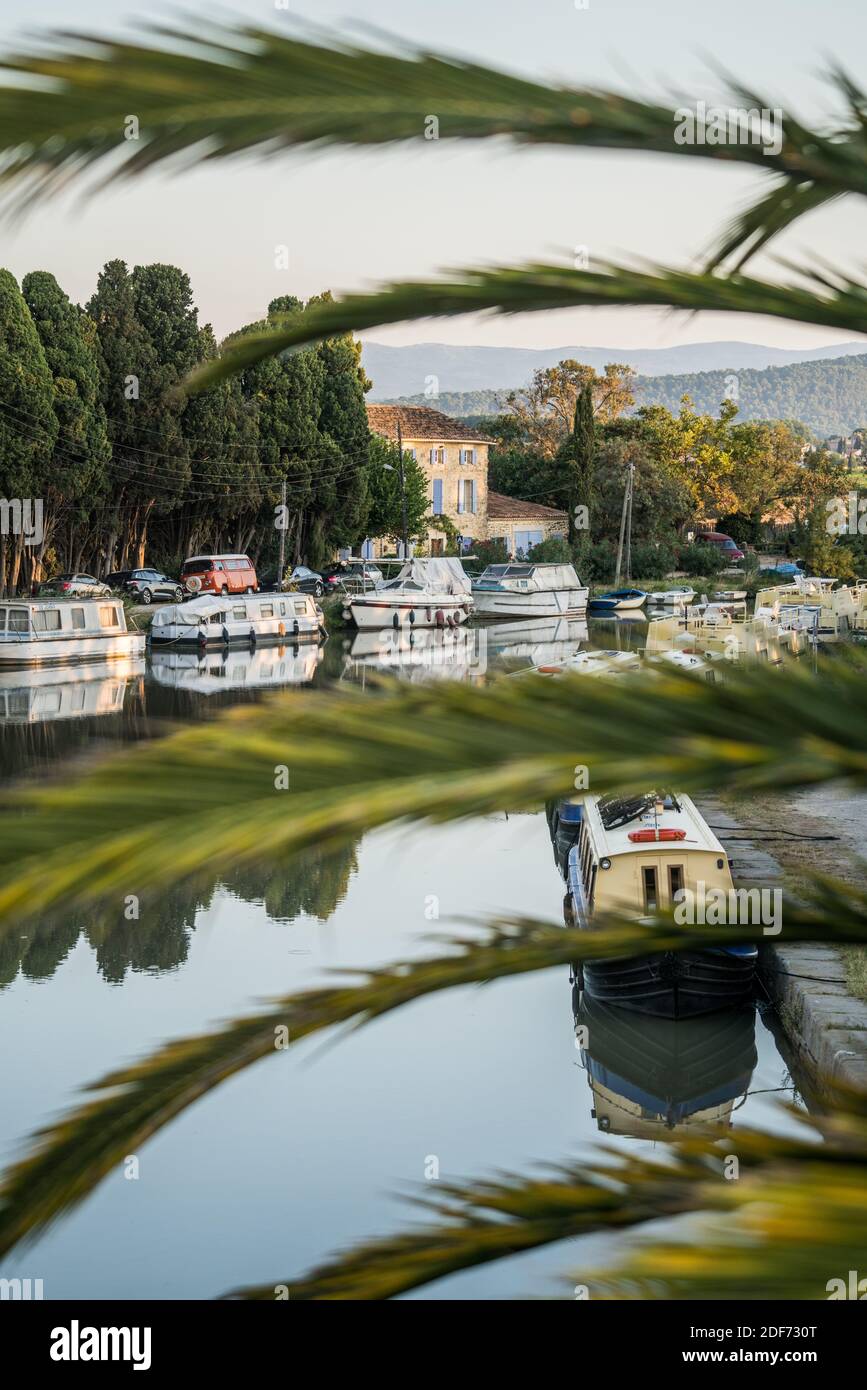 Canal du Midi, SaintNazaired'Aude, France, Europe Stock Photo Alamy