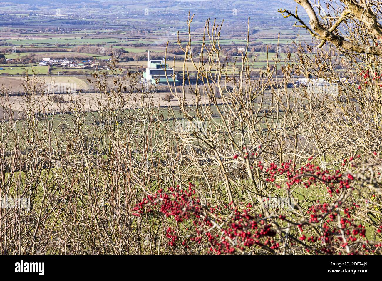 Looking down on the Javelin Park Energy from Waste incinerator beside