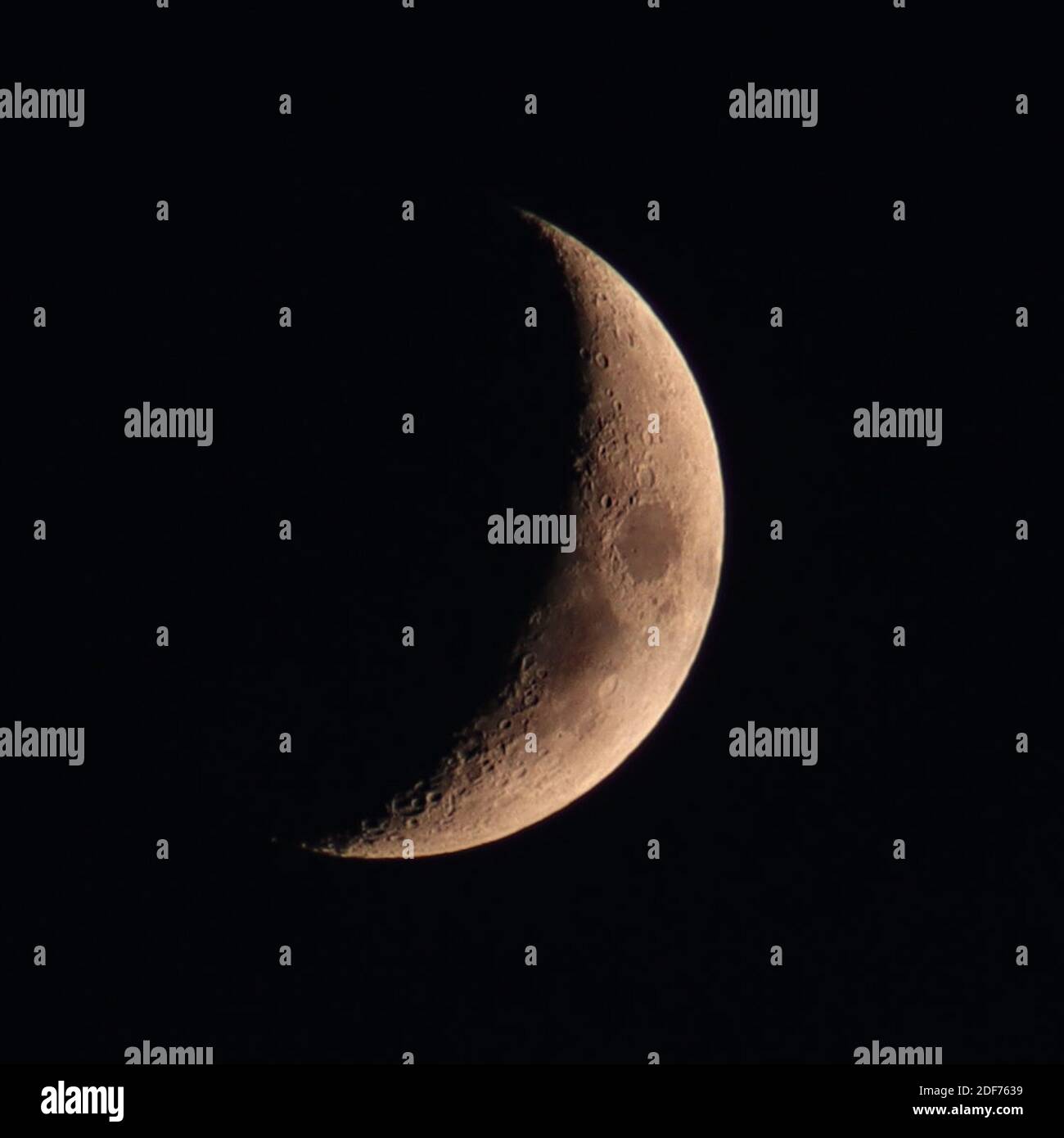 Waxing Crescent Moon Stock Photo Alamy