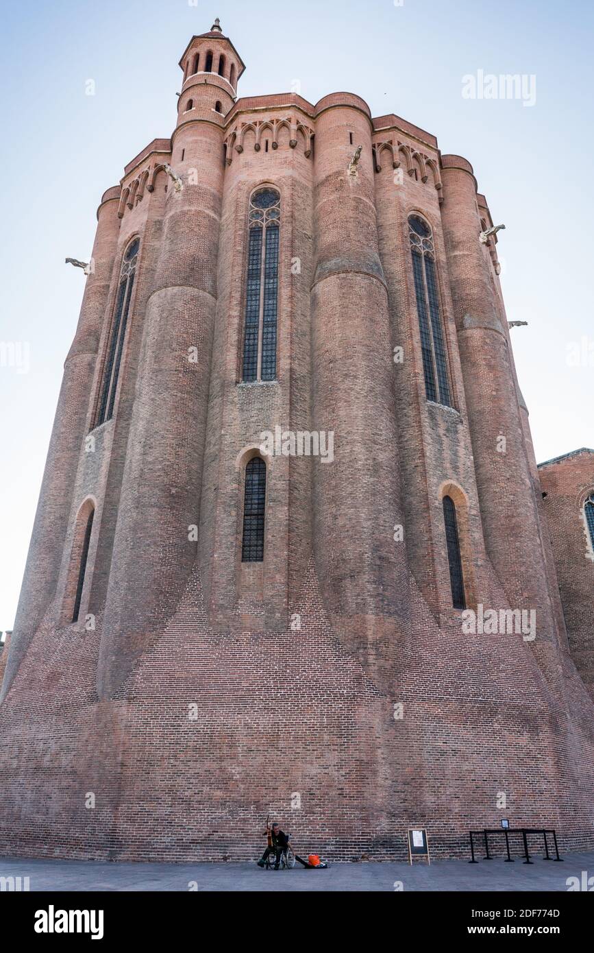 xterior of the Albi cathedral, France, Europe. Stock Photo