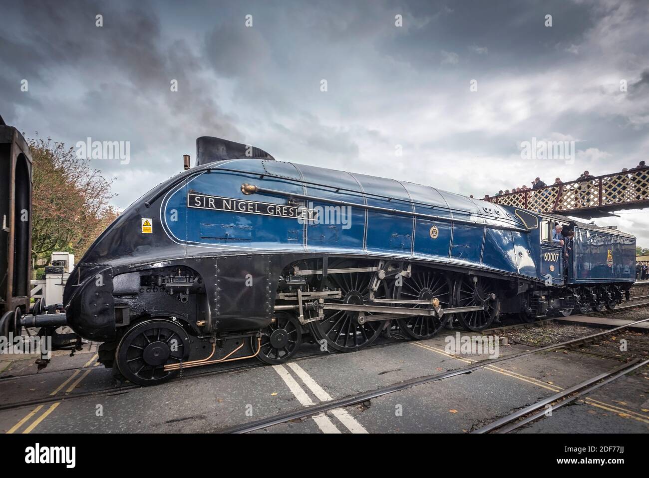 The A4 Pacific Sir Nigel Gresley number 60007 at Ramsbottom station on ...