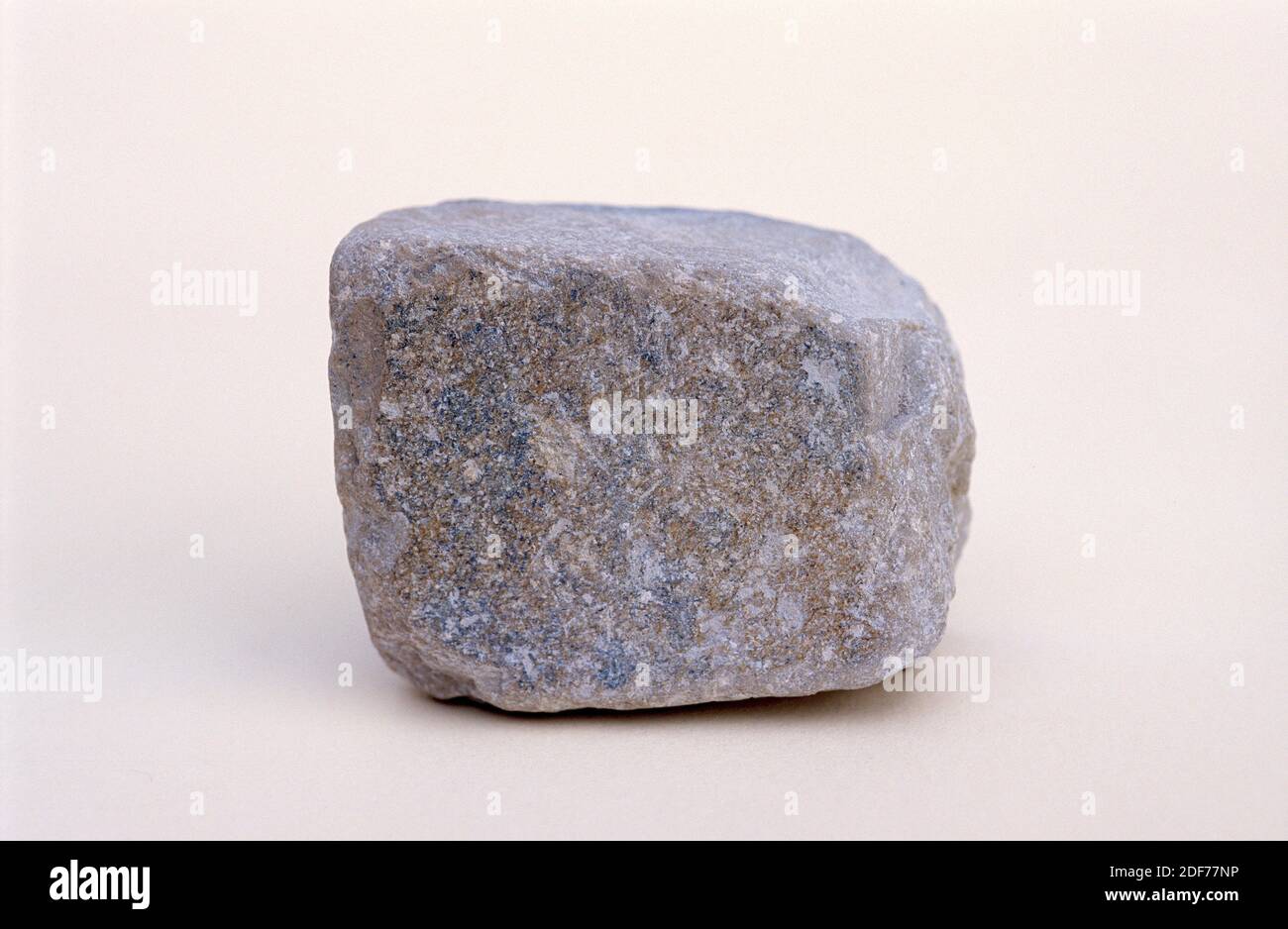 Kaolin is a sedimentary rock composed by aluminium silicate. Sample. Stock Photo