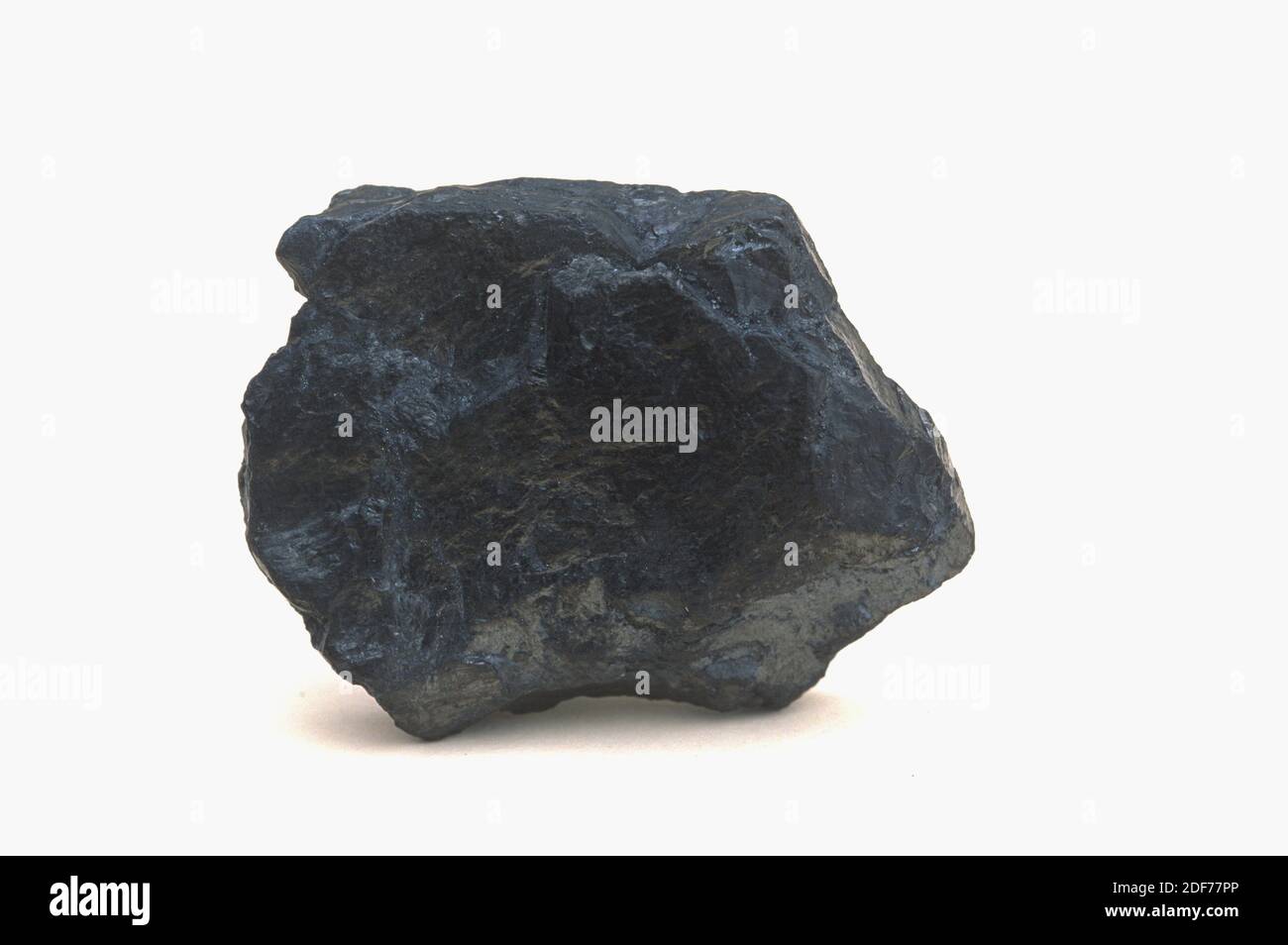 Anthracite is the variety of coal with highest carbon content. Sample. Stock Photo