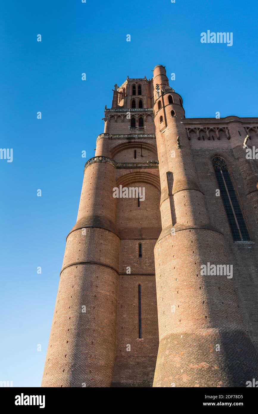 xterior of the Albi cathedral, France, Europe. Stock Photo