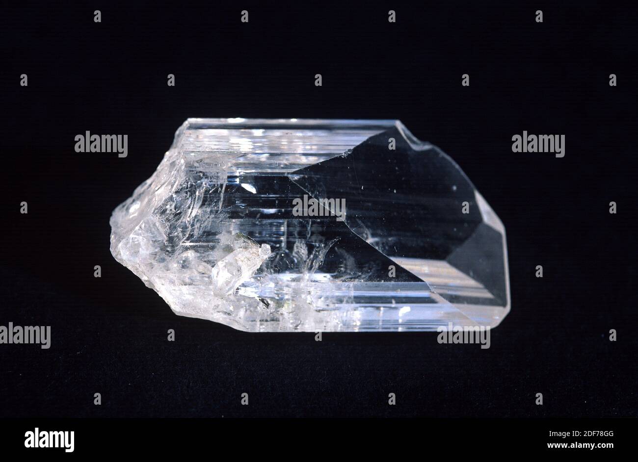 Danburite is a calcium boron silicate. Transparent crystal. Stock Photo