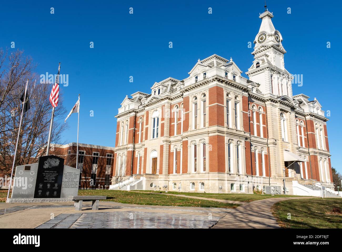 Henry county courthouse in the early morning light. Cambridge, Illinois