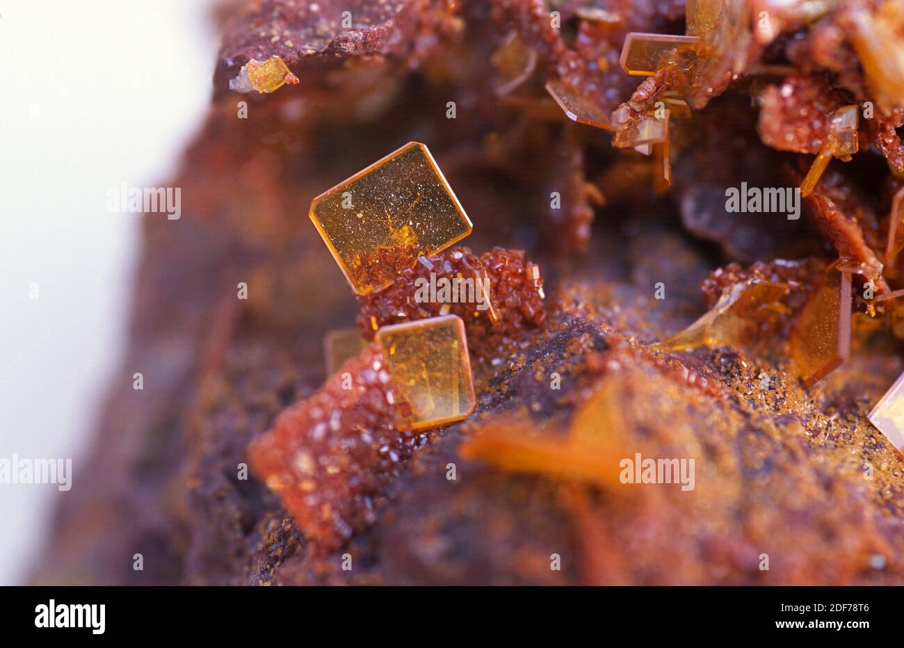 Wulfenite lead molybdate mineral hires stock photography and images
