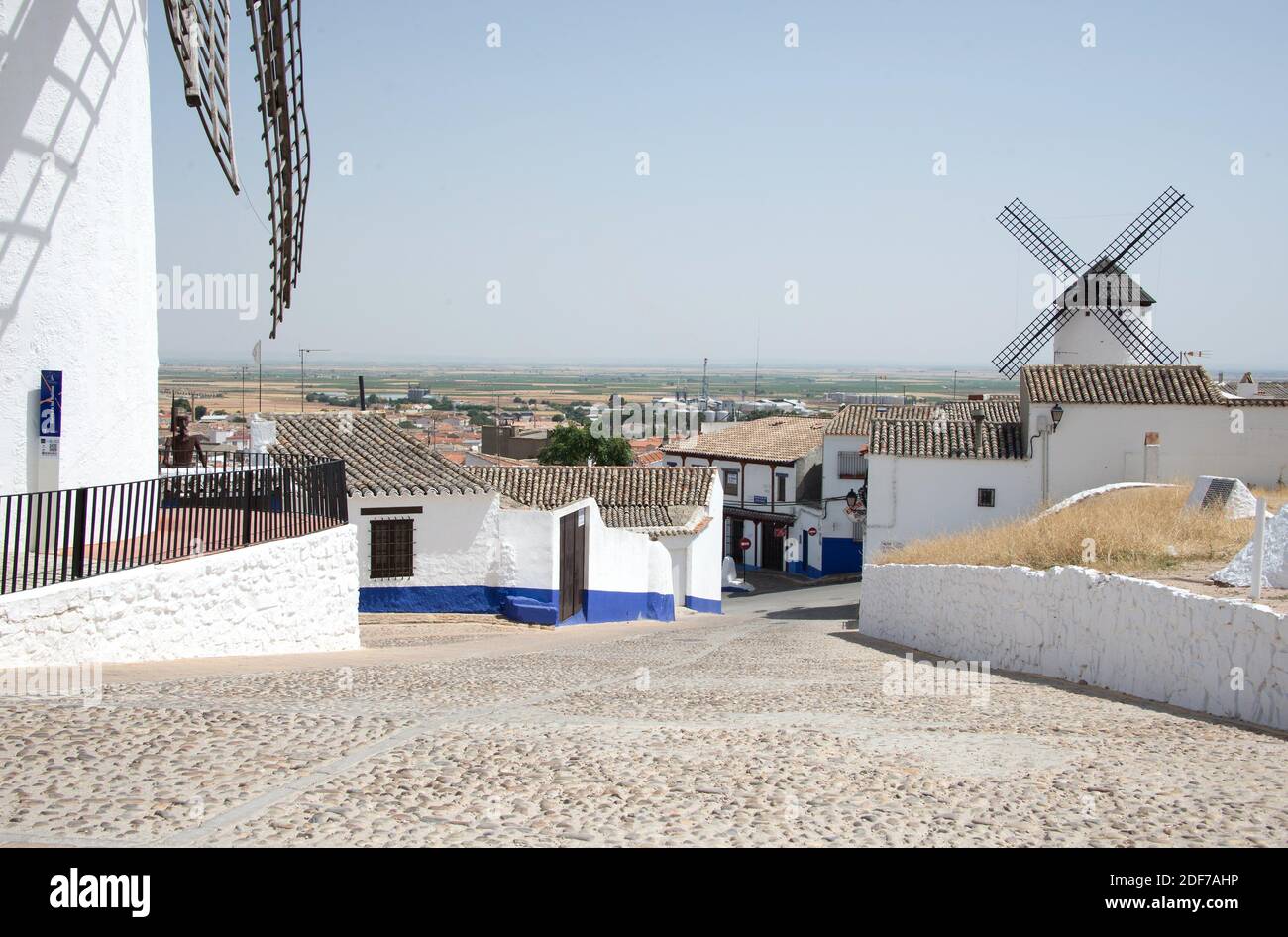 Campo de Criptana, Ciudad Real province, Castilla- La Mancha, Spain. Stock Photo