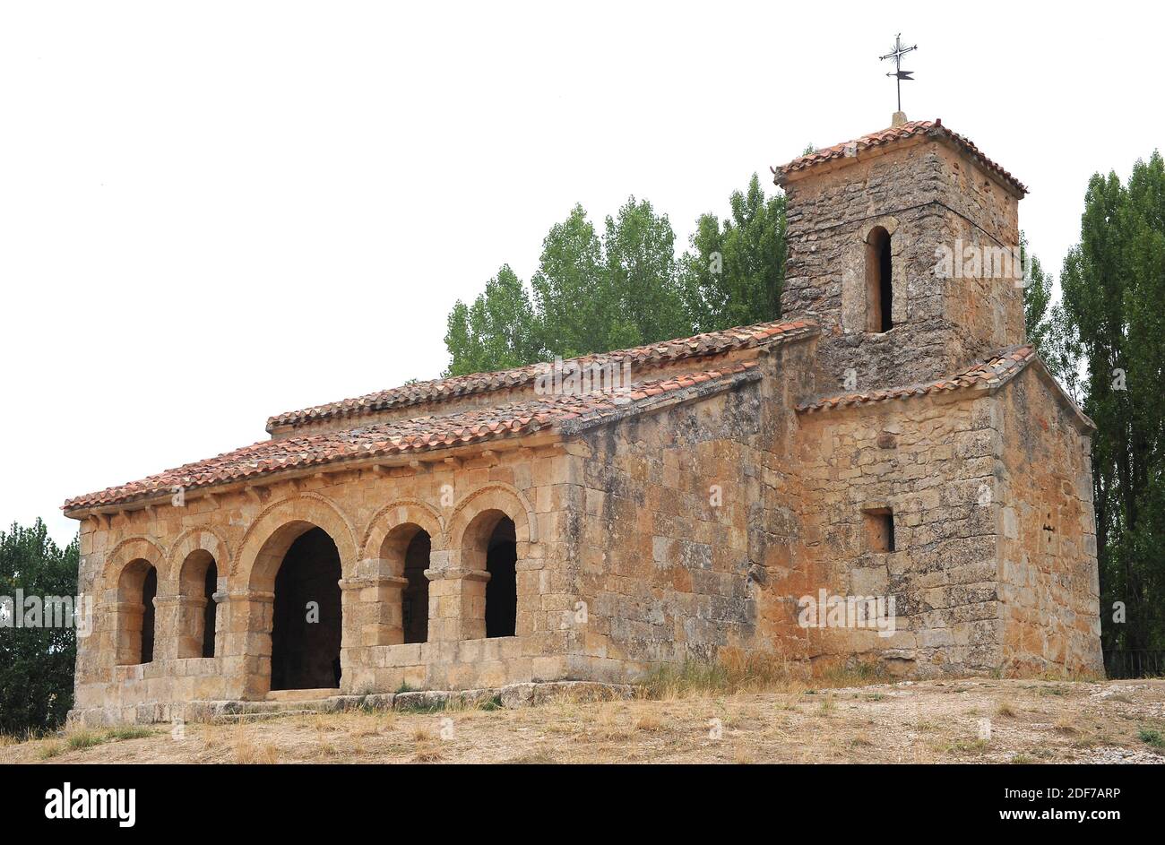 Santa Cecilia de Barriosuso, mozarabic hermitage 10-12th centuries. Burgos province, Castilla y Leon, Spain. Stock Photo