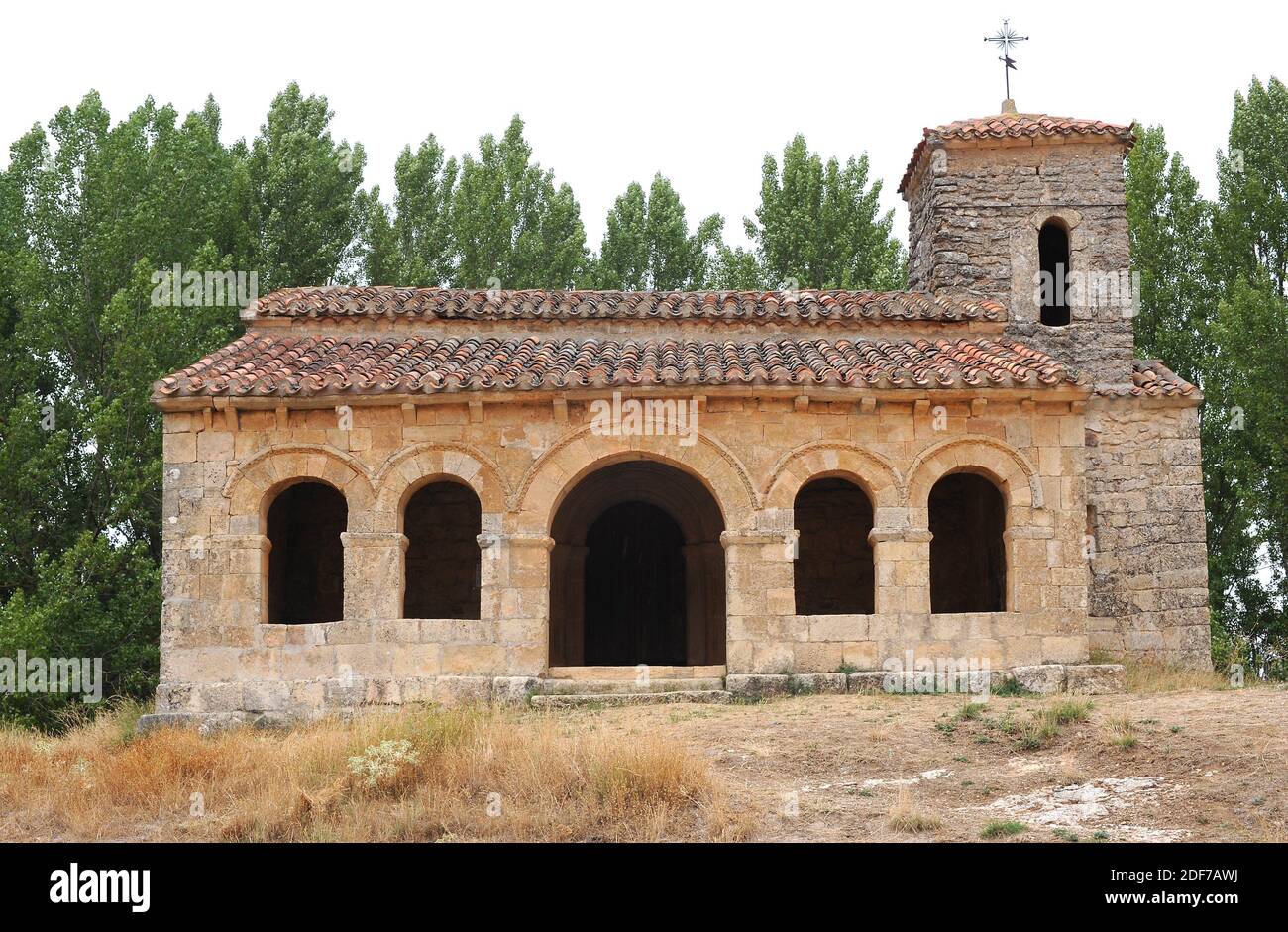 Santa Cecilia de Barriosuso, mozarabic hermitage 10-12th centuries. Burgos province, Castilla y Leon, Spain. Stock Photo