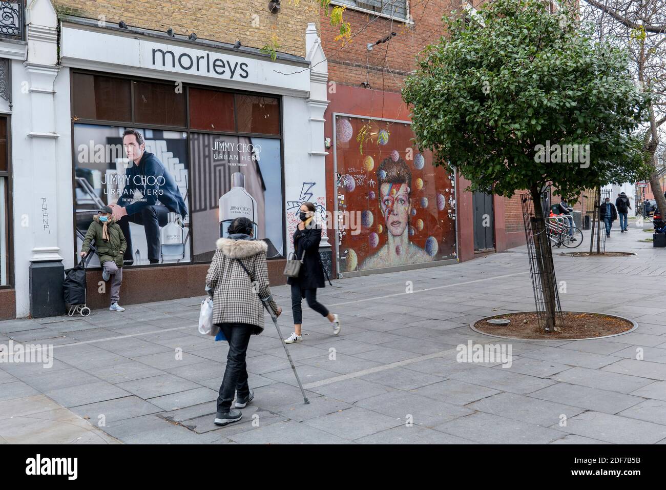 David Bowie memorial on Tunstall Road in Brixton on the 21st November 2020 in the London borough of Lambeth in the United Kingdom. © Sam Mellish Stock Photo