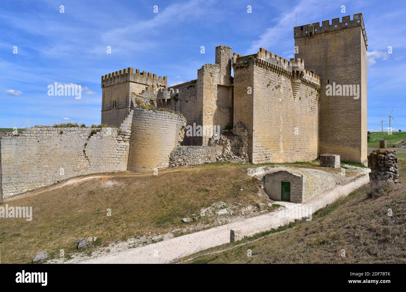 Ampudia, Castle. Tierra de Campos, Palencia province, Castilla y Leon, Spain. Stock Photo