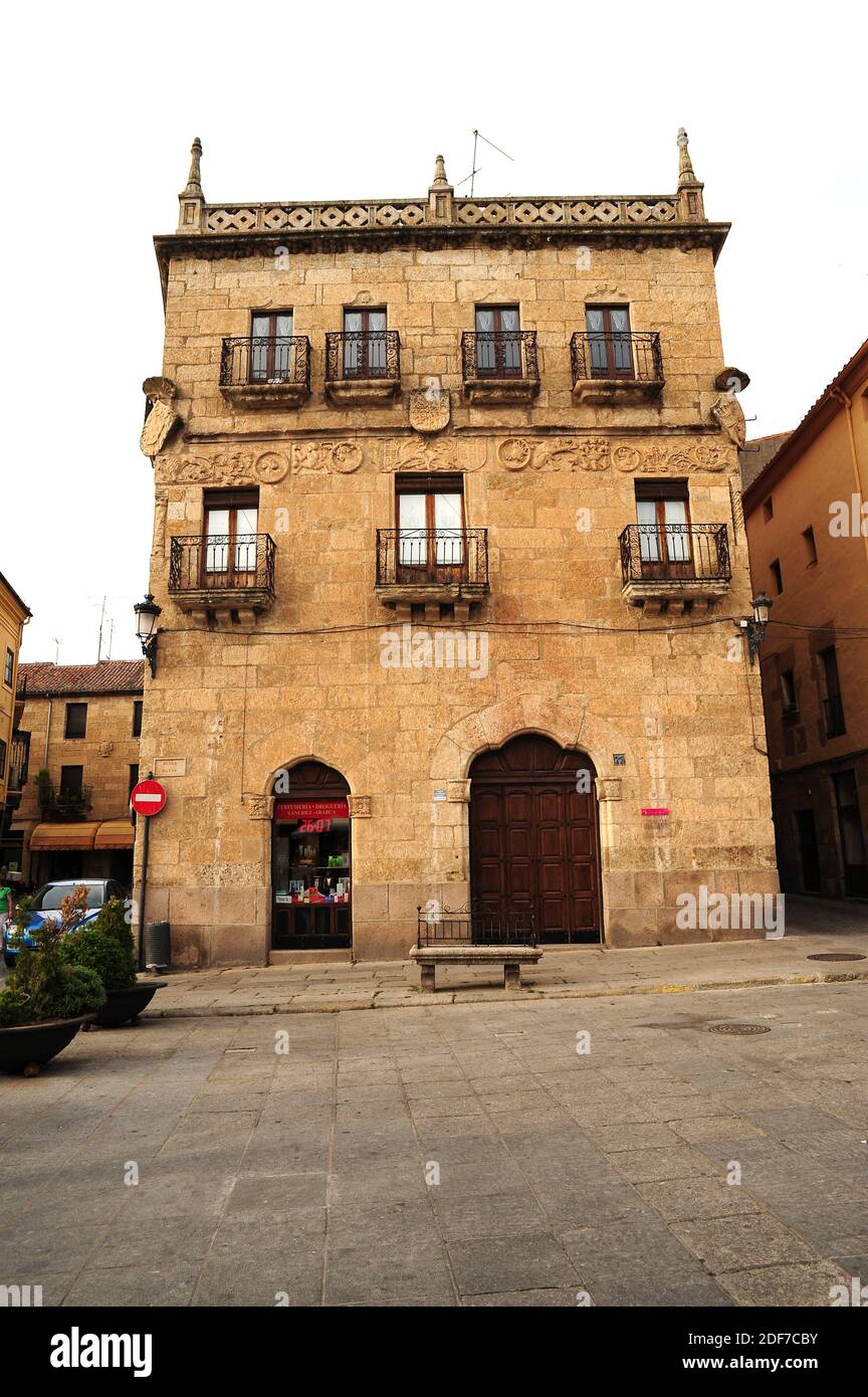 Ciudad Rodrigo, Casa del Primer Marques de Cerralbo (renaissance 16th century). Salamanca province, Castilla y Leon, Spain. Stock Photo