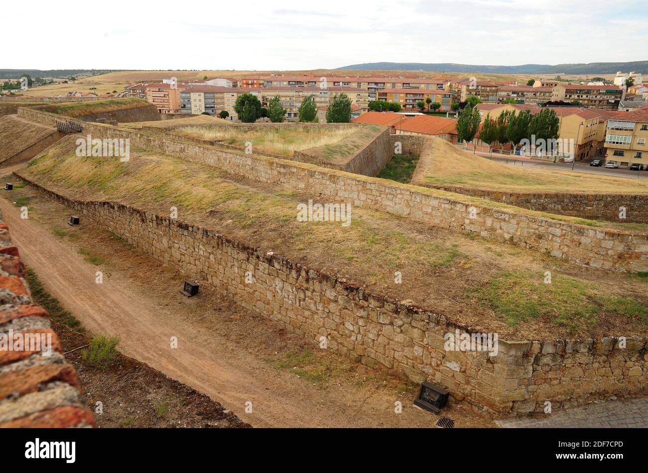 Ciudad Rodrigo walls (18th century). Salamanca province, Castilla y Leon, Spain. Stock Photo