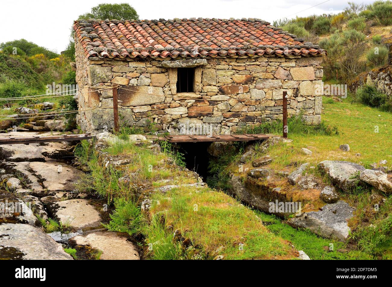 Pasadero water Mill. Villarino de los Aires, Las Arribes del Duero, Salamanca province, Castilla y Leon, Spain. Stock Photo