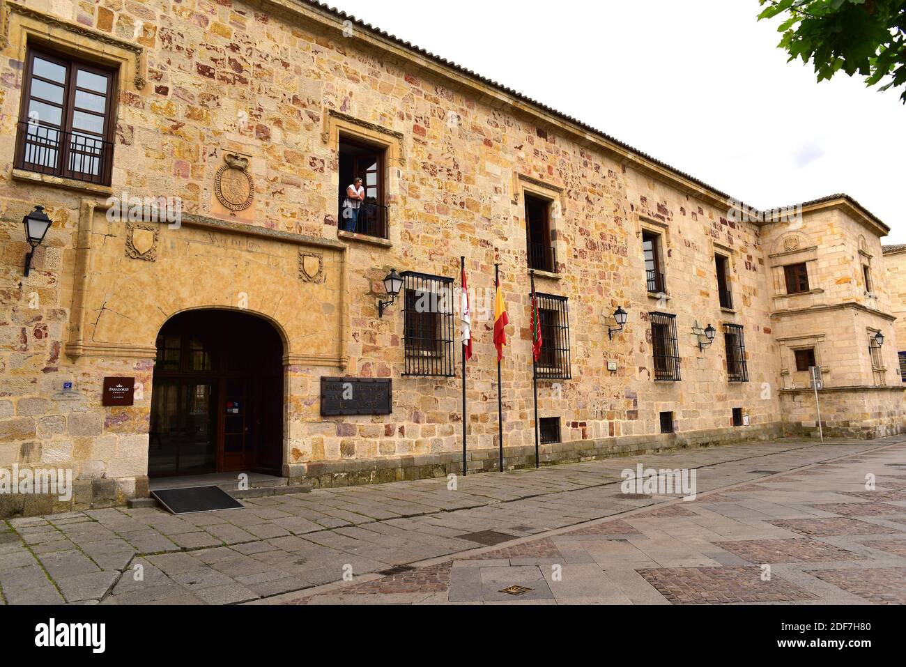 Zamora city, Condes de Alba y Aliste Palace (Parador de Turismo). Castilla y Leon, Spain. Stock Photo