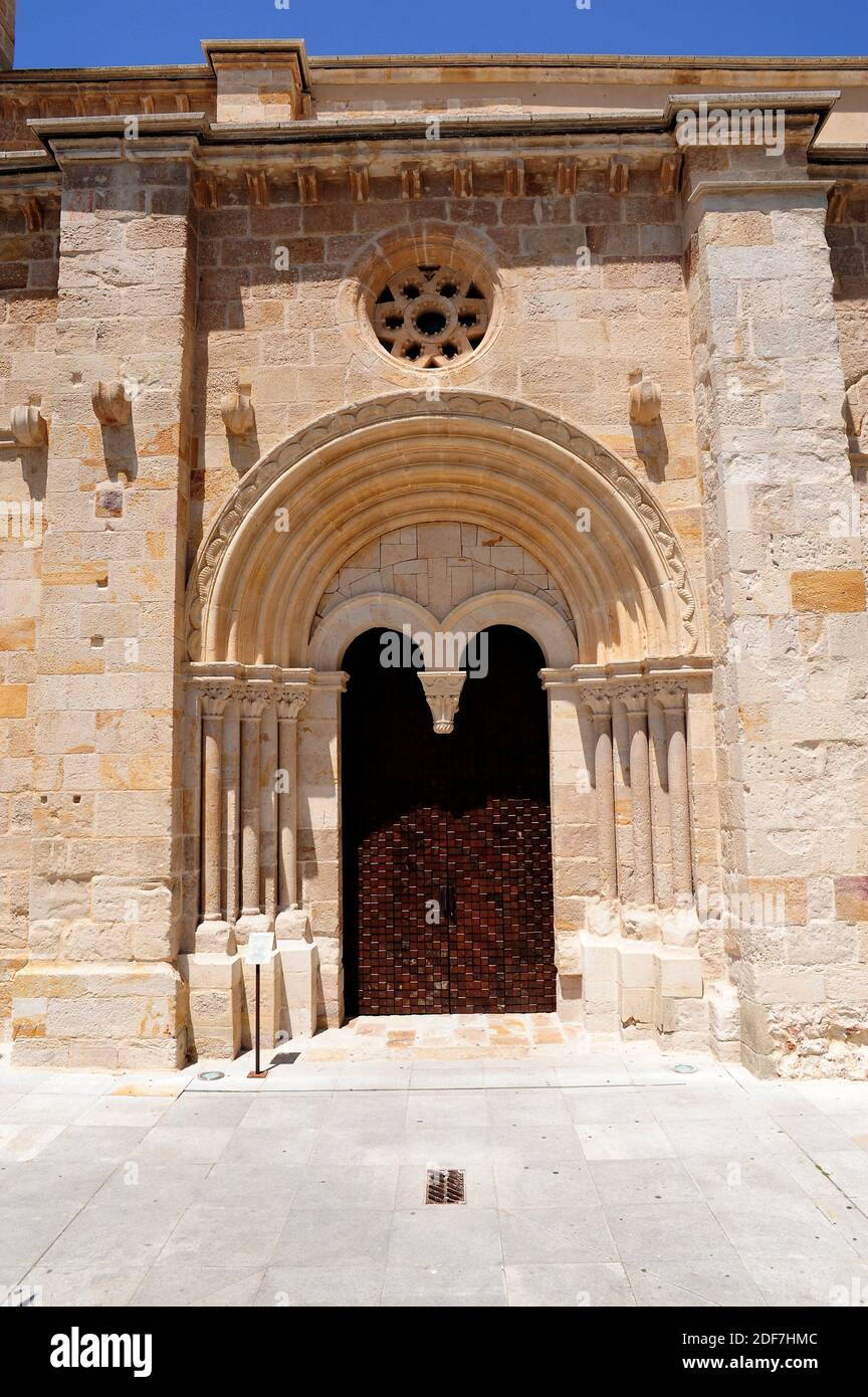 Zamora city, Santiago del Burgo church (romanesque 12-13th centuries). Castilla y Leon, Spain. Stock Photo
