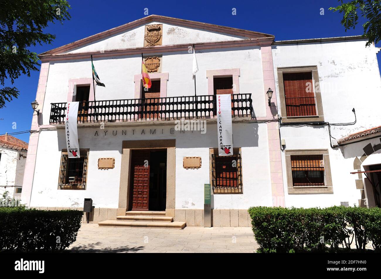 Alcantara, town hall. Caceres, Extremadura, Spain. Stock Photo