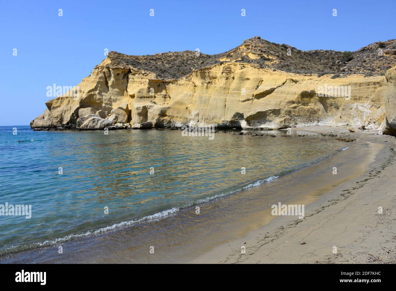 Playa de los Cocedores or Cala Cerrada. Aguilas (Murcia) and Pulpi (Almeria) border, Spain. Stock Photo