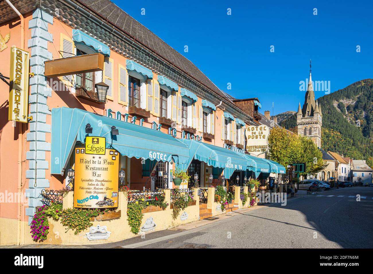 France, Isere, Corps village along the Route Napoleon RN 85, Hotel de la  Poste Stock Photo - Alamy