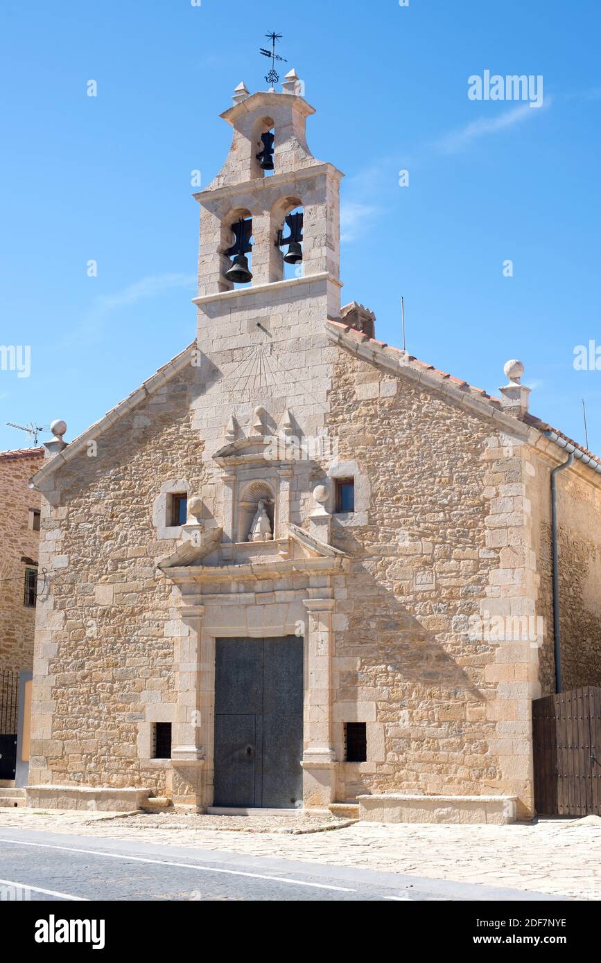 Villafranca del Cid, Virgen del Llosar hermitage (17th century). Alt Maestrat, Castellon, Comunidad Valenciana, Spain. Stock Photo