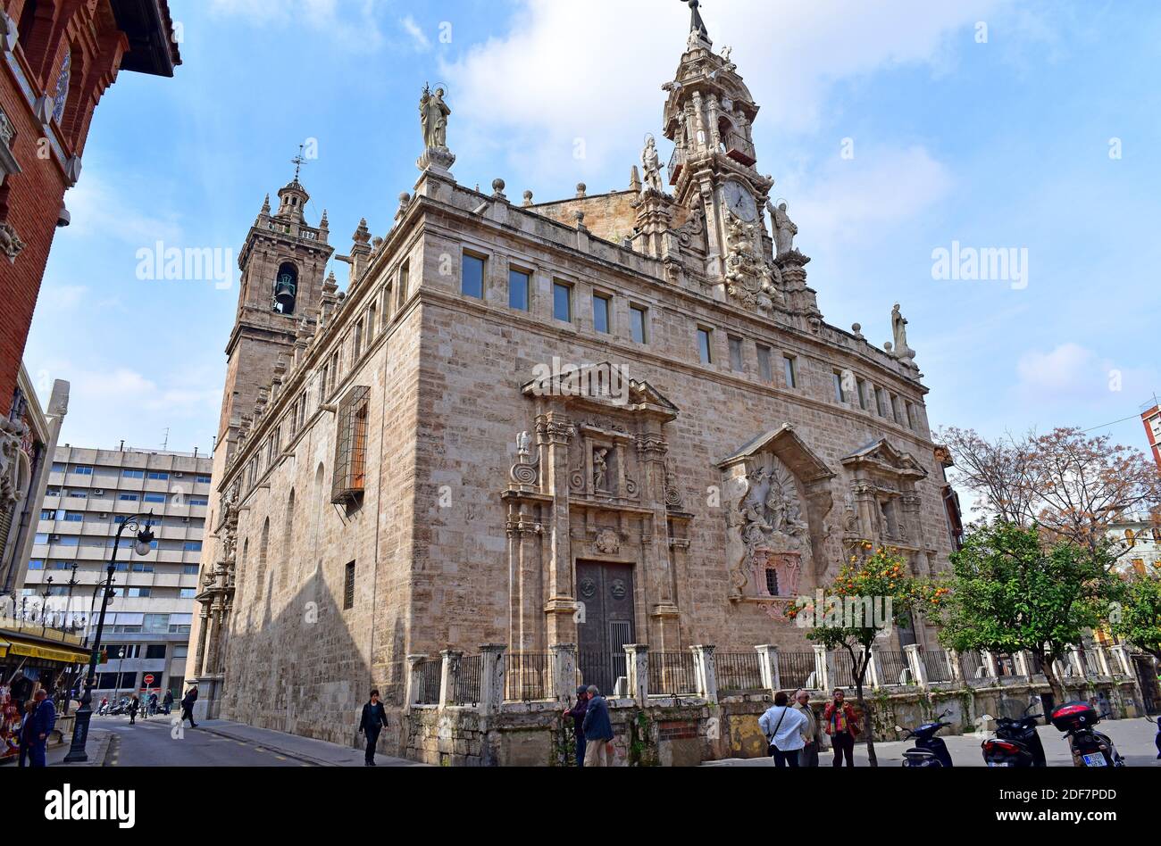 Valencia, Los Santos Juanes church or San Juan del Mercado church (14-18 centuries). Comunidad Valenciana, Spain. Stock Photo