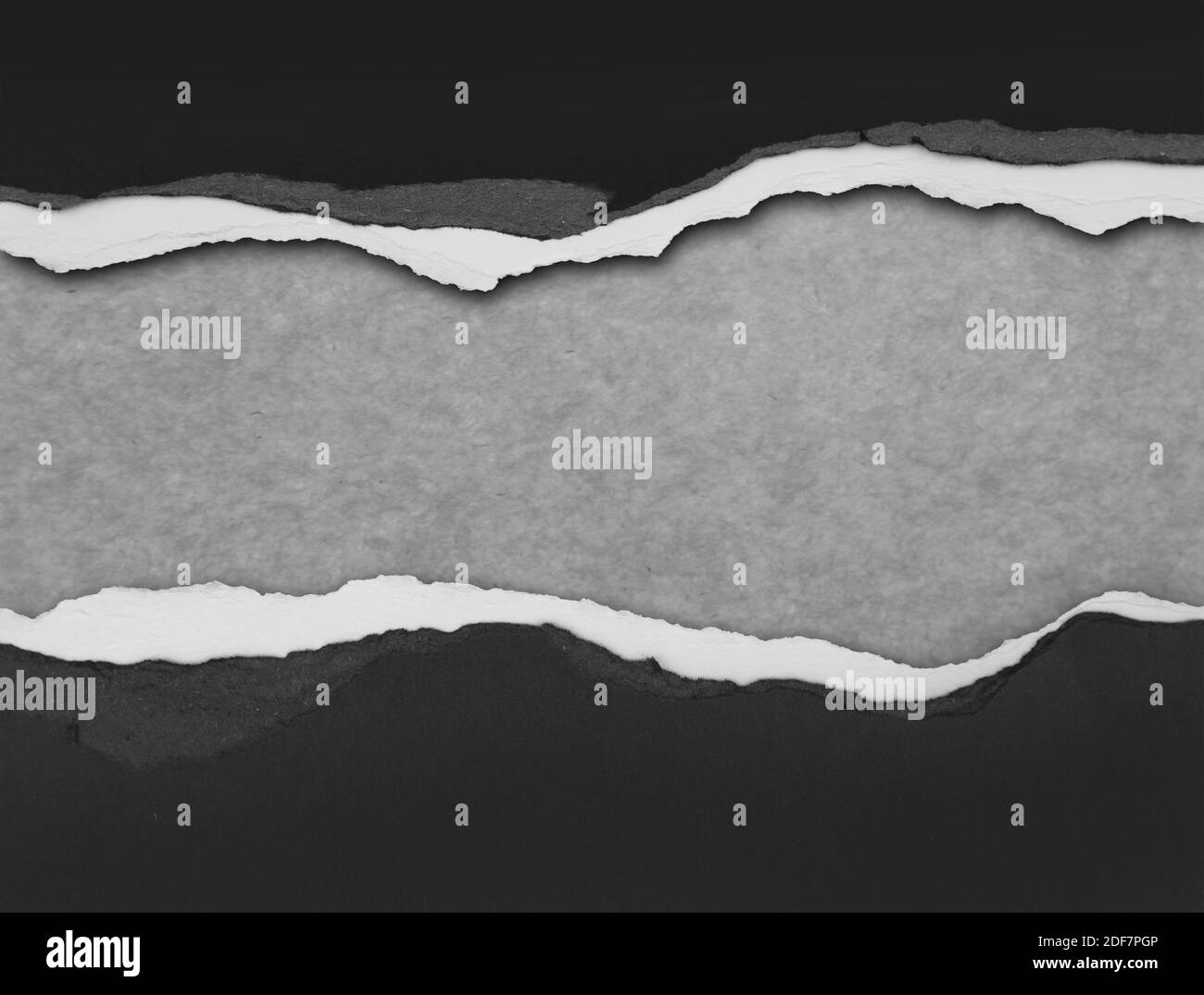 Ripped paper on grey background, space for copy Stock Photo - Alamy