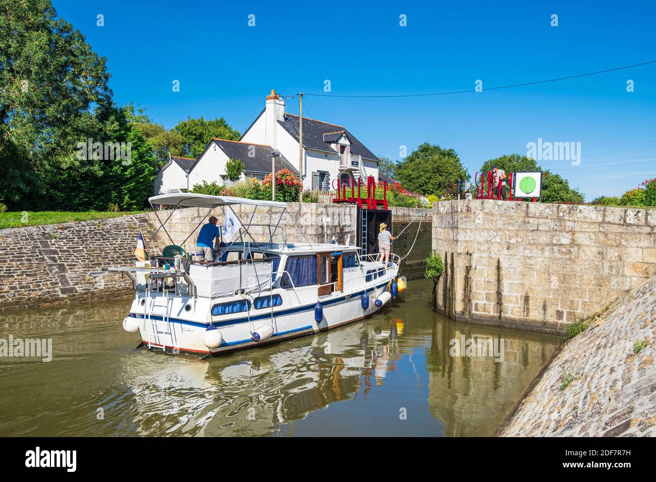 France, LoireAtlantique, Heric, Canal from Nantes to Brest, Pas d'H