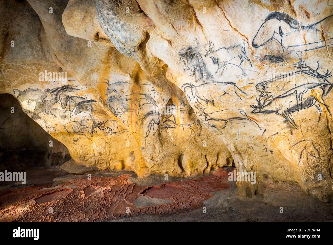 France, Ardeche, Vallon Pont d'Arc, Cavern of Pont d'Arc, exact replica ...