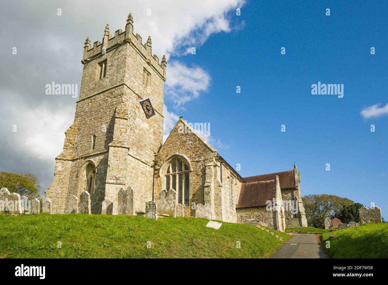 All Saints Church in the picturesque village of Godshill Isle of Wight UK. October 2020. Stock Photo