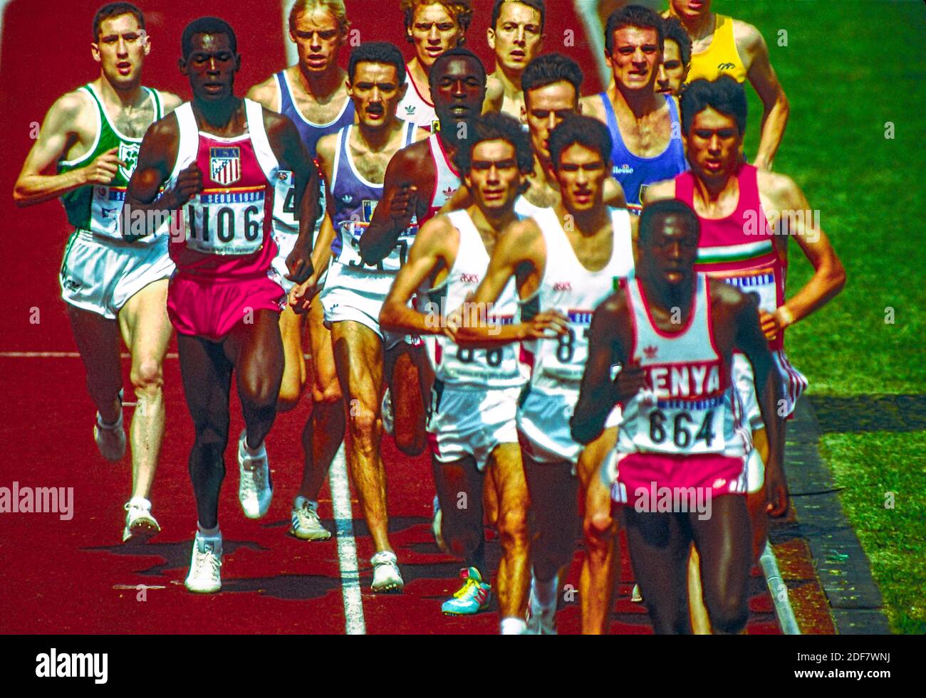 Sydney Maree (USA) 1106 competing in the Men's 5000 meters final at