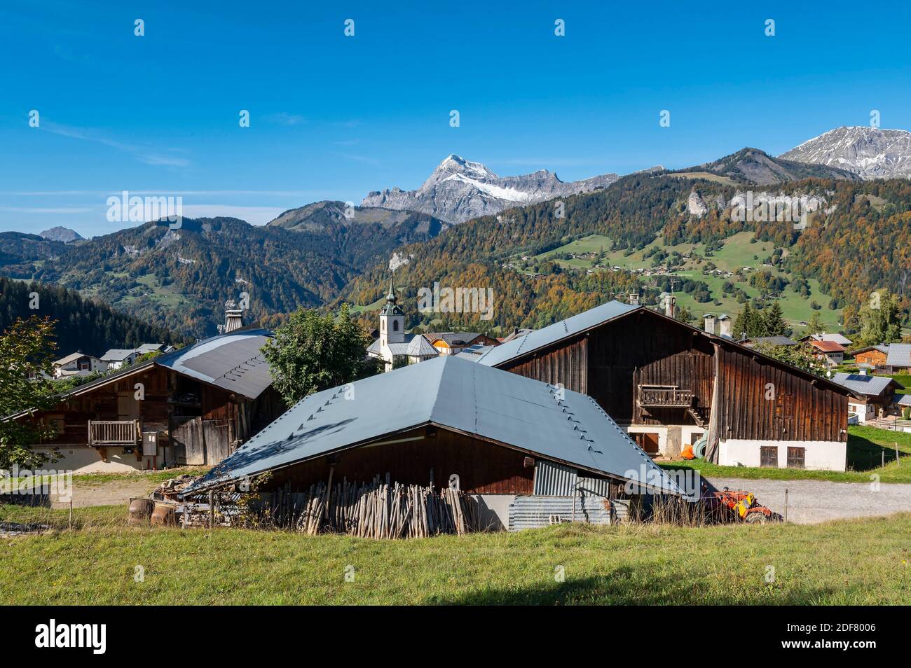 France, Savoie, Val d'Arly, Espace Diamant, Notre Stock Photo